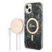 Guess GUBPP14SHMEACSK sada nabíječky MagSafe a pouzdra na iPhone 14 6.1" black Marble MagSafe