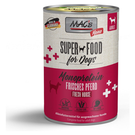 MAC's Dog Mono Sensitiv čisté koňské maso 6 × 400 g