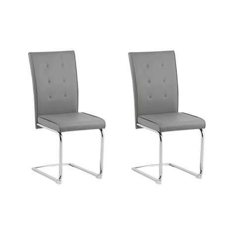 Sada 2 jídelních židlí, šedé ROVARD, 252541 BELIANI