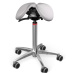 Sedlová židle Salli SwingFit Barva čalounění: Kůže - svetlo šedá #01085, Konstrukce: chromová + 