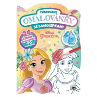 Princezny - Tvarované omalovánky se samolepkami