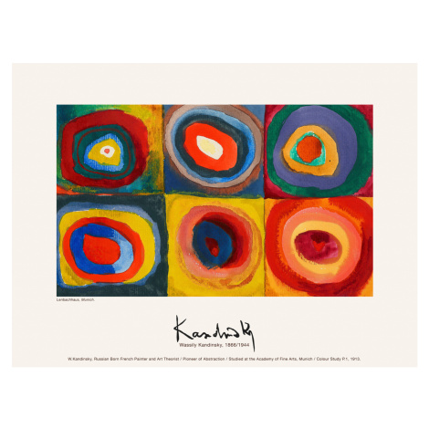 Obrazová reprodukce Colour Study One (Vintage Abstract) - Wassily Kandinsky, (40 x 30 cm)
