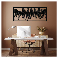 Dřevěný obraz na zeď - Cválající koně