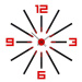 ModernClock 3D nalepovací hodiny Big Sheen černo-červené