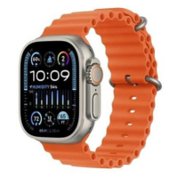 Apple Watch Ultra 2 49mm titanová s oranžovým oceánským řemínkem