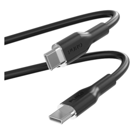 PURO Soft USB-C/USB-C kabel, 1,5 m černý