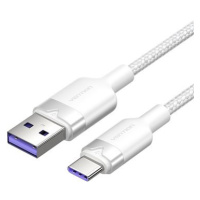 Vention USB 2.0 A Male to C Male 6A Cable 1M White Aluminum Alloy Type