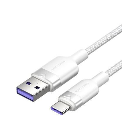 Vention USB 2.0 A Male to C Male 6A Cable 1M White Aluminum Alloy Type