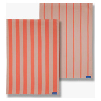 Bavlněné utěrky v sadě 2 ks 50x70 cm Stripes – Mette Ditmer Denmark