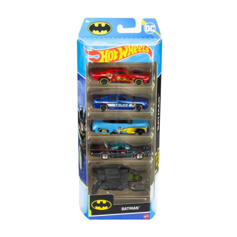 Hot Wheels autíčka DC Batman 5 ks Mattel