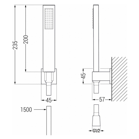 MEXEN/S R-02 sprchový set point, grafit 785005050-66