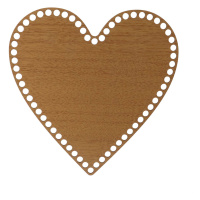 Dřevěné dno/víko na košík - srdce dub Zvolte variantu:: 25x25 cm