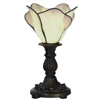 Clayre&Eef Stolní lampa 5LL-6099N, krémová, ve stylu Tiffany