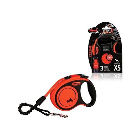 Flexi Xtreme XS pásek 3 m/15 kg oranžové