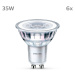 Philips Philips LED žárovka GU10 3,5W 275lm 840 čirá 36° 6