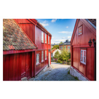 Fotografie Damstredet Street Oslo Old Town Norway, Mlenny, 40 × 26.7 cm