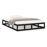 Rám postele černý 180 × 200 cm Super King masivní dřevo, 820815