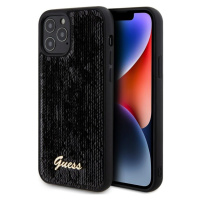 Guess Sequin Script Logo kryt iPhone 12/12 Pro černý