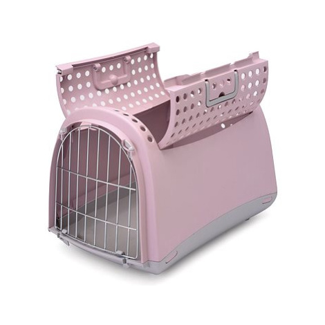 IMAC Přepravka pro kočky a psy plastová růžová 50×32×34,5 cm