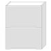 Kuchyňská skříňka Zoya W60grf/2 bílý puntík/bílá