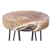 DekorStyle Dřevěná stolička s kovovými nohami