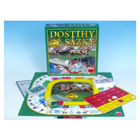 Dino Dostihy a sázky NOVÉ společenská hra v krabici 29,5x29,5x7cm