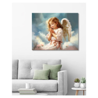 Obrazy na stěnu - Anděl v modlitbě Rozměr: 40x50 cm, Rámování: vypnuté plátno na rám