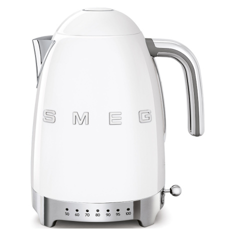 Rychlovarná konvice Smeg 50's style KLF04WHEU / regulace teploty / 1,7 l / 2400 W / lesklá bílá 