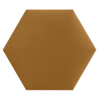 Čalouněný nástěnný panel HEXAGON 40x35 cm mustard/hořčicová MyBestHome