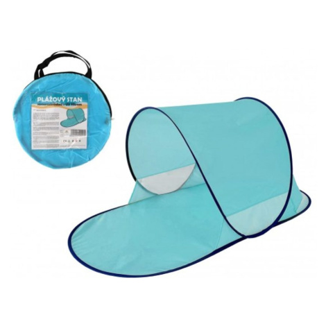 Teddies Stan plážový s UV filtrem 140x70x62cm samorozkládací polyester/kov ovál modrý v látkové 