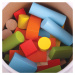 Bigjigs Toys Dřevěné barevné kostky v kyblíku 50 ks