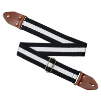 Cascha CGS-CD4 Guitar Strap Cotton - Black & White