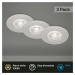 BRILONER LED vestavná svítidla, pr.9 cm, 3x LED, 4,9 W, 480 lm, matný chrom BRI 7036-034