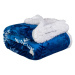 Mikroplyšová deka s beránkem 150x200 cm - Bílé vločky
