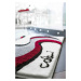 GRUND Koupelnová předložka Colani 11 bílo-červené Rozměr: 60x100 cm