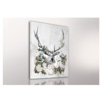 Obraz na plátně DEER FLOWERS různé rozměry Ludesign ludesign obrazy: 80x60 cm