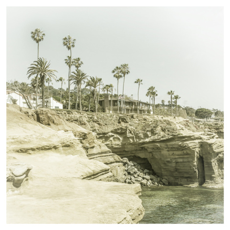 Umělecká fotografie SAN DIEGO Sunset Cliffs | Vintage, Melanie Viola, (40 x 40 cm)