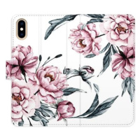 iSaprio flip pouzdro Pink Flowers pro iPhone X/XS