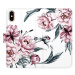 iSaprio flip pouzdro Pink Flowers pro iPhone X/XS