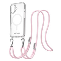 AlzaGuard Luxe Detach Lanyard Case Compatible with MagSafe for iPhone 16 růžový