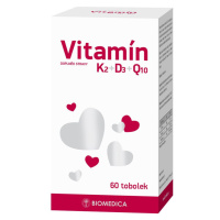 Biomedica Vitamín K2 + D3 + Q10 60 tobolek