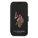 US Polo knížkové pouzdro na iPhone 12 / 12 Pro 6.1" Black Polo Embroidery