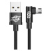 Kabel USB-Micro USB, úhlový Baseus MVP Elbow 1,5A 2m (černý)