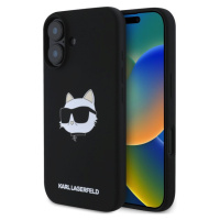 Karl Lagerfeld Liquid Silicone Choupette Head MagSafe kryt iPhone 16 černý