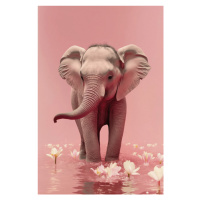 Ilustrace Young Elephant, Treechild, 26.7x40 cm