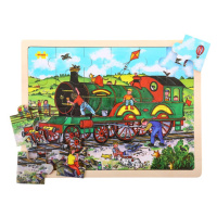 Bigjigs Toys Dřevěné puzzle - Vlak 24 dílků