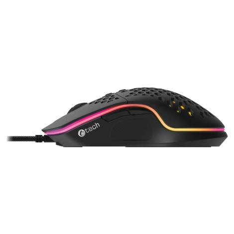 Herní myš C-TECH Scarab, casual gaming, 7200 DPI, RGB podsvícení, USB