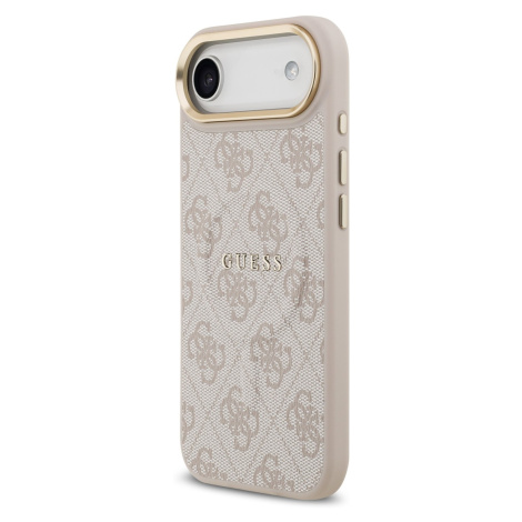 Zadní kryt Guess PU Leather 4G Gold Frame MagSafe  Apple pro iPhone Air, růžová