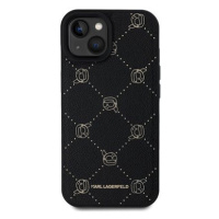 Karl Lagerfeld PU Karl Heads Pattern MagSafe Zadní Kryt pro iPhone 15 Black