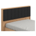 Studentská postel 90x200 geralt - dub artisan/černá